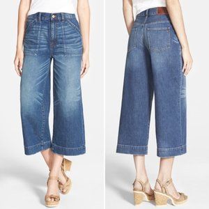 Madewell Wide Leg Cropped Culotte Jeans